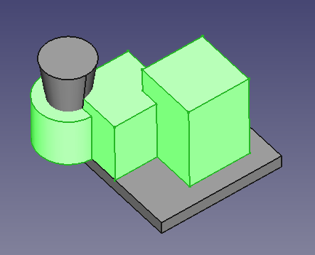 File:FreeCAD Selection view one object 3D.png