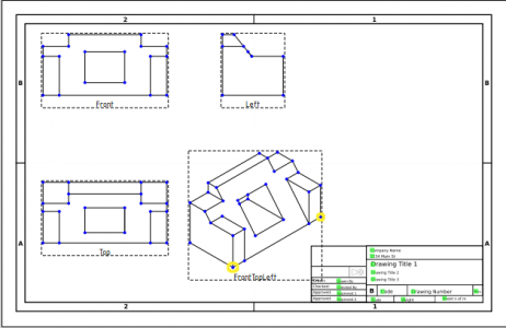 Basic TechDraw Tutorial (v0.17) Dies ist die wesentliche Einführung in die Werkzeuge der TechDraw Workbench: Seite, Ansicht, Maßstab, vertikale und horizontale Abmessungen, Anmerkungen, Projektionsgruppen, Verknüpfung von Abmessungen mit der 3D-Ansicht.