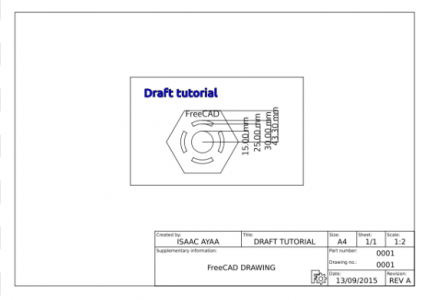 Drawing tutorial/de Einführung in die Erstellung von Plänen mit dem Drawing-Arbeitsbereich.
