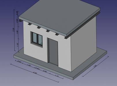 BIM 建模 How to model a small house, produce a blueprint with TechDraw, and export to IFC.