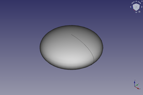Screenshot of a Part Ellipsoid with default values