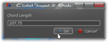 Chord length dialog for import and scale macro v1.5