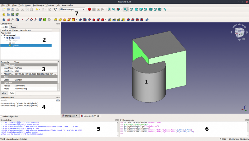 File:FreeCAD interface.png