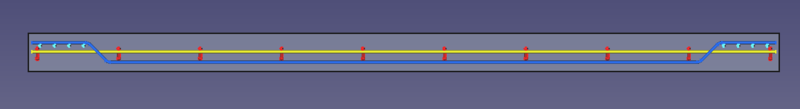File:Front view of Bent Shape rebars in parallel and cross direction with distribution rebars.png