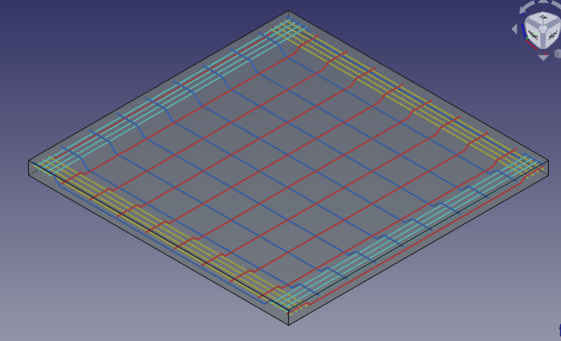 File:Isometric view of Bent Shape rebars in parallel and cross direction with distribution rebars.png