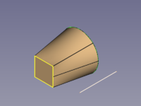 Straight transition object