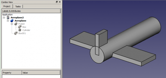 Aeroplane tutorial Understand placements in FreeCAD by creating a simple aeroplane model. Then learn about rotation angles, yaw (Z), pitch (Y), and roll (X).